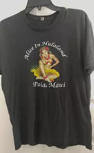 Alice In Hulaland Paia Maui Hawaii Schwarz Extra Large Kurzarm Hemd Gebraucht - Bild 1 von 8