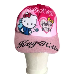 Youth Girls Hello Kitty Glitter Shimmer Baseball Cap Hat - Picture 1 of 3