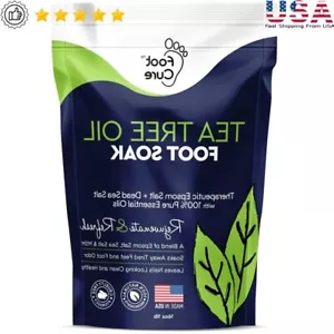 Tea Tree Oil Foot Soak w/ Epsom Salt - for Toena Repair Softens Calluses 16 Oz - Picture 1 of 9