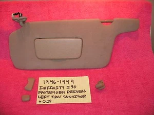 1996-1999 INFINITI I30 FACTORY OEM DRIVERS LEFT SIDE TAN SUNVISOR FREE SHIPPING - Picture 1 of 8