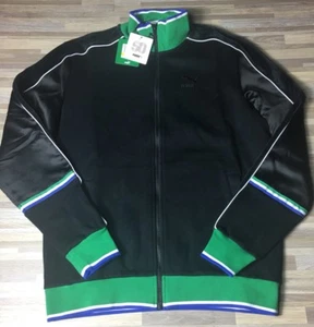 $120 Puma x Big Sean T7 Track Jacket Men’s Size MEDIUM Black/White/Green NWT - Picture 1 of 12