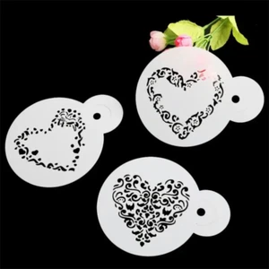 3 plantillas de capuchino de barista ~ plantillas para café, café con leche ~ reutilizables ~ plumero - Imagen 1 de 4