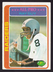 Ray Guy - 1978 Topps - #260 - Oakland Raiders - Good