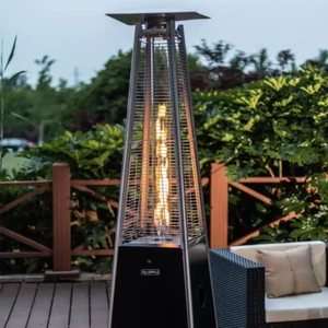 Outdoor Flame Patio Heater 40,000 BTU Hammered Black Propane Anti-Tilt Durable - Picture 1 of 11