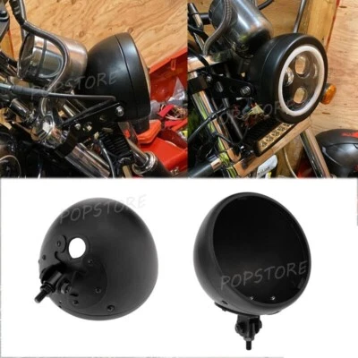 Cubo de carcasa de faros LED de motocicleta de 7 pulgadas para Honda Shadow Aero 750 VT750C Foto 1 de 4