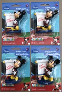 Lot of 4 Wilton Disney's Mickey Mouse "Let's Celebrate" Birthday Cake Candles - Picture 1 of 4