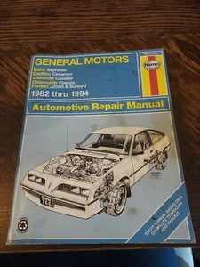 Haynes 38015 Repair Shop Manual Buick Skyhawk Cimarron Cavalier 1982-1994 (766) - Picture 1 of 3