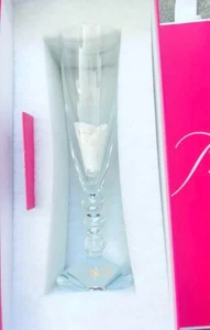 Baccarat Vega Flute Champagne Glass Crystal clear with Initials Made In France - Picture 1 of 3