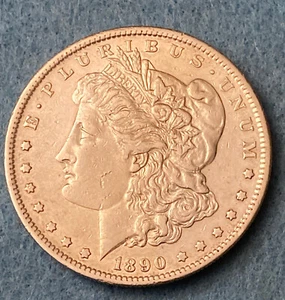 1890 S MORGAN SILVER DOLLAR - Picture 1 of 2
