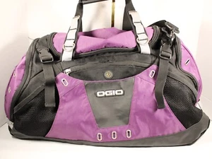 OGIO Purple Half Duffel Bag Audio Pocket Shoulder Strap Gym Bag 9 x 23 - Picture 1 of 8