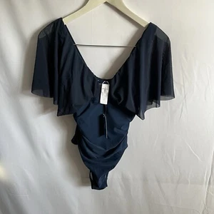 Cupshe Damen Marineblau V-Ausschnitt Badeanzug Einteiler Neu Small - Bild 1 von 5