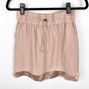 Elizabeth and James Silk Pink Skirt Drawstring Waist Size Small - Picture 1 of 7