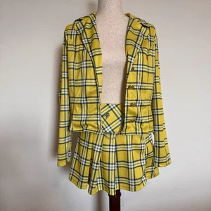 Clueless Cher Costume Small Yellow Plaid School Girl Cosplay 90s Preppy Movie TV - Picture 1 of 14