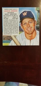 1953 RED MAN TOBACCO AL 6 JACKIE JENSEN VG+ WASHINGTON SENATORS NO TAB - Picture 1 of 2