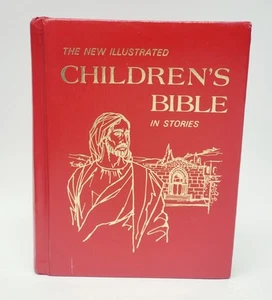 1970 VTG The New Illustrated Children’s Bible In Stories LEATHER BOUND Hardcover - Bild 1 von 14