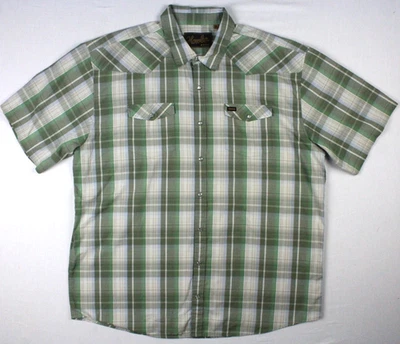 Howler Brothers Western Pearl Snap Plaid Short Sleeve Shirt Mens Size 2XL - Image 1 of 4