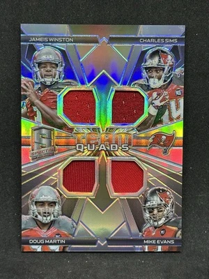 2015 Panini Spectra - Team Quads Mike Evans, Jameis Winston, Doug Martin #TQ-TAM - Image 1 of 2