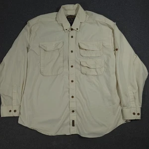 Camisa Woolrich De Colección Para Hombres XL Ventilada Exterior Utilidad Pesca Manga Enrollable - Imagen 1 de 20