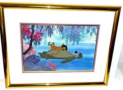 Disney Cel Jungle Book Flotando Río Río Animación Arte Edición Rara Foto 1 de 4