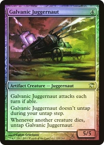 MTG FOIL Galvanic Juggernaut  - Innistrad #222 - Picture 1 of 1