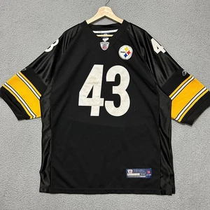 Pittsburgh Steelers #43 Troy Polamalu Reebok On Filed Trikot Herren 56 schwarz NFL - Bild 1 von 12