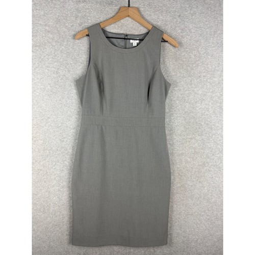 VETEMENTS Abito J Crew donna 8 grigio senza maniche tubino carriera lavoro festa preppy