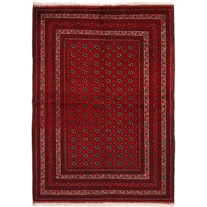 Handgefertigter moderner Teppich 3 Fuß 4 x 4 Fuß 10 Fuß traditionell Khoja Roshnai rot Bokhara Rug 1346 - Bild 1 von 8