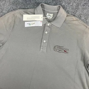 Camisa Polo Lacoste Garment Teñida SS Gris Walkyrie Grande Croc Logo Algodón XL NUEVA CON ETIQUETAS - Imagen 1 de 15