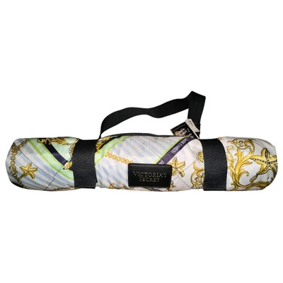 Victorias Secret Picnic Blanket Roll With Handle Nautical Anchor Print 57 X 50 - Image 1 of 4