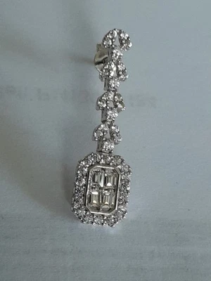 14ct White Gold Earrings. - Image 1 of 4