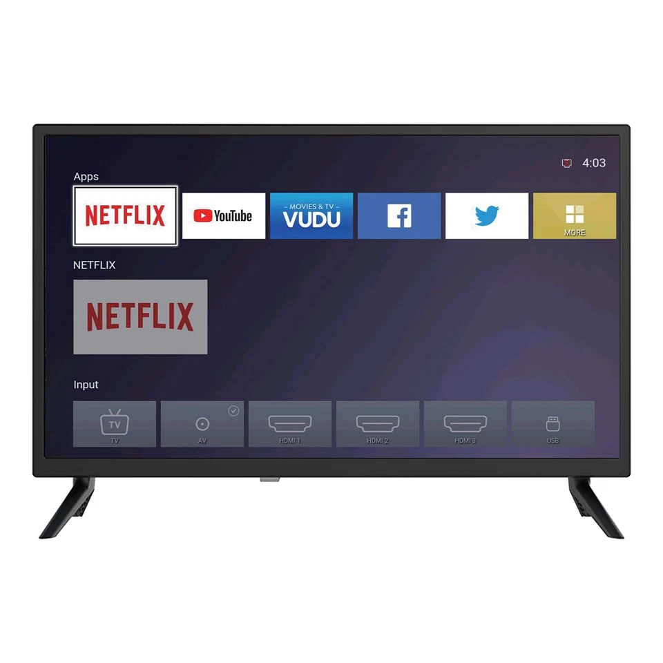 Supersonic SC-2416STV 24" Smart LED-LCD TV - HDTV - Black - Image 1 of 4