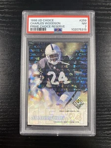 1998 UD Choice Charles Woodson Prime Choice Reserve /100 PSA 7 Raiders - Picture 1 of 2