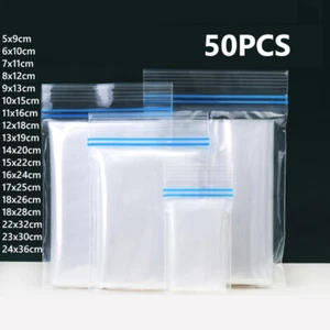 Transparent Druckverschlussbeutel ZIP Beutel Druckverschlussbeutel PE Stehbeutel - Picture 1 of 5