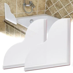 Shower Splash Guard 2pcs Large Tub Water Splash Guard with Self-Adhesive Spla... - Picture 1 of 9