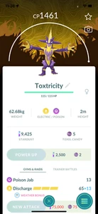 Pokemon TRADE - #849 Toxtricity Amped (con fondo) ¡Comercio! Seguro y rápido! - Imagen 1 de 1