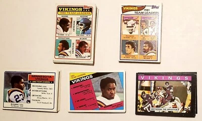 Minnesota Vikings 5 Complete Team Sets Topps 1981 1982 1983 1984 1985 Excellent - Image 1 of 4