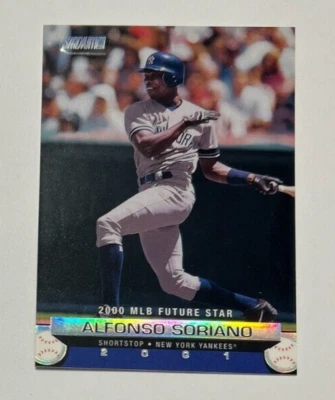 ALFONSO SORIANO ~ 2001 Topps Stadium Club # 182 ~ New York Yankees ~ ROOKIE - Image 1 of 4