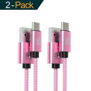 2x 3m kabel USB-C różowe złoto kabel szybkiego ładowania kabel do transmisji danych do Samsung Huawei - Zdjęcie 1 z 6