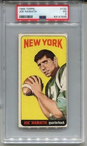 1965 Topps Football #122 Joe Namath Rookie Card RC Graded PSA 3