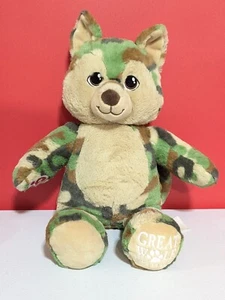 Build A Bear Camo Great Wolf Lodge Stuffed Animal Wiley Wolf BAB Camouflage 2022 - Picture 1 of 8