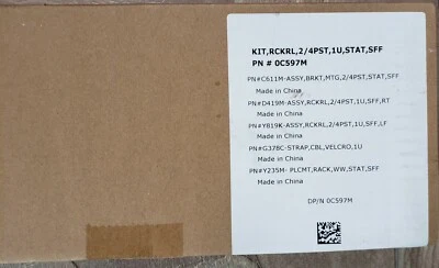 NEW Dell Kit RCKRL, 2/4PST,1U, STAT, SFF PN #0C597M - Image 1 of 2