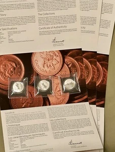Canada $20 Pure 9999 Silver State Issued Bullion 3 Coins XF BU Farewell Penny - Picture 1 of 11
