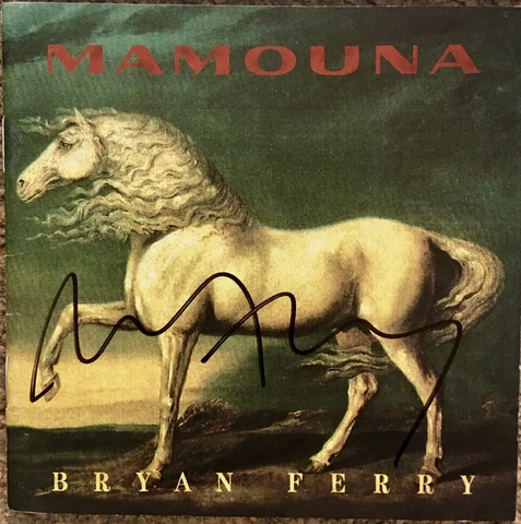 BRYAN FERRY / ROXY MUSIC GENUINE AUTOGRAPH COLLECTED IN PERSON  MAMOUNA CD COVER Cover