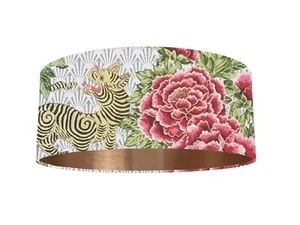 Luxurious Tiger Oriental Art Deco Tapestry Fabric Lampshade *6 Brushed Linings*  - Picture 1 of 25