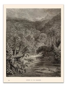 Gustave Dore SCENERY ON THE MISSISSIPPI (1891) Vintage 22x17" Premium Art Print - Picture 1 of 3