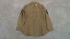 Old WW2 / Korean War era US Army Wool Olive Drab Shirt & Patches & Insignia USED