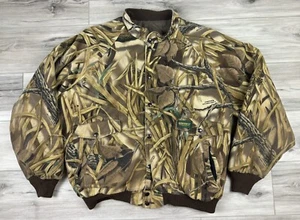 Herter's Camo Hunting Jacket Full Zip Wetlands Insulated Men's Sz XL Vintage - Picture 1 of 4