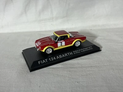 Ixo 1/43 Scale Die Cast Fiat 124 Abarth - Rally Portugal - Red Cased - Image 1 of 4