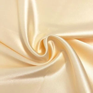 Charmeuse Satin Fabric Stretch | 58" Wide | Silky, Bridal | By Yard Beige - Picture 1 of 3