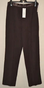Pantalones Beatrix de lujo empapados en marrón chocolate talla grande - Reino Unido 14 nuevos con etiquetas - Imagen 1 de 5